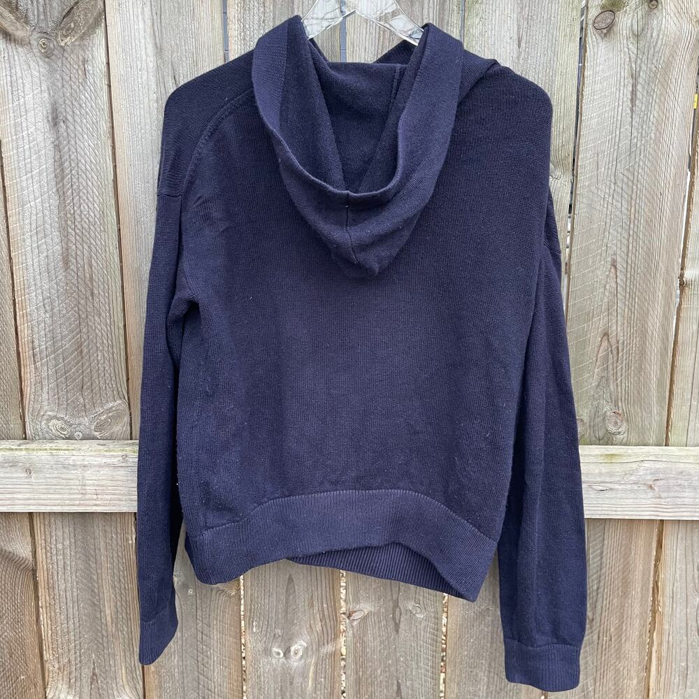 Vince Sweater Knit Hoodie Casual Pullover Blue Size Medium Cashmere - Picture 2 of 7